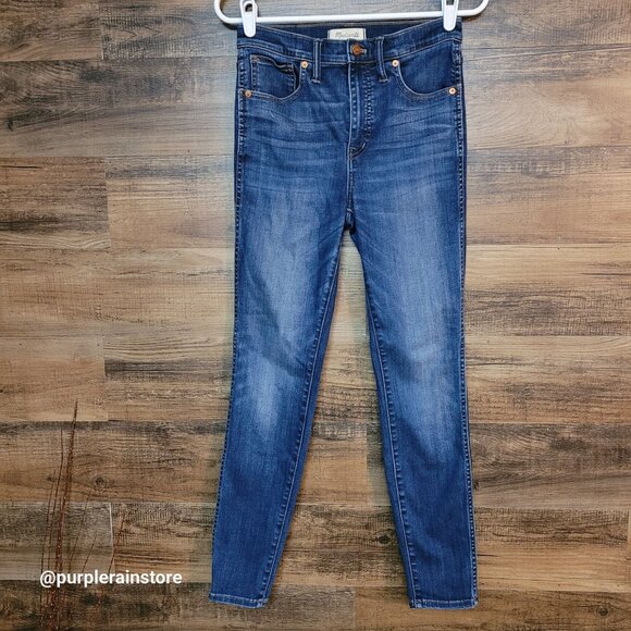 Madewell Jeans 27 Skinny 10" High Rise Danny Wash G7391 Tummy Control Stretch - Picture 1 of 13